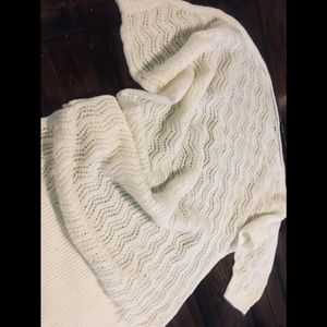 Wool asymmetric knit top